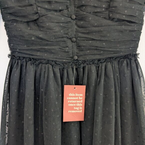 NWT Ivy City Co Gala Tulle Dress Small Whimsical Gather Skeleton Black Ballerina - Picture 10 of 16